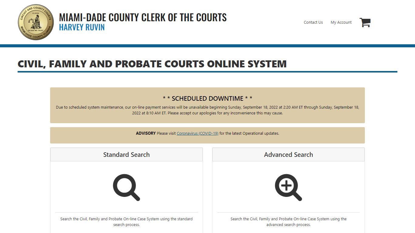 Civil, Family and Probate Courts Online System - Miami-Dade Clerk